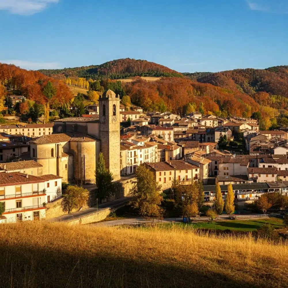 Borgo di Orune in Sardegna in inverno, immagine del centro storico